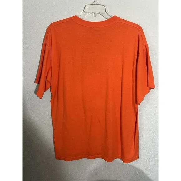 Vintage Halloween Tee by Time 2 Celebrate size XL orange pumpkins bats moon - Picture 5 of 5